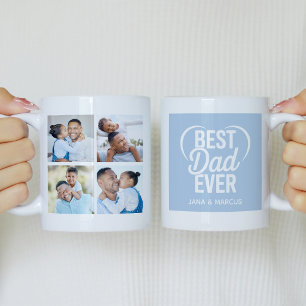 Best Dad Ever Photo Collage Coffee Mug