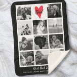 Best Dad Ever Photo Collage Father's Day Birthday Sherpa Blanket<br><div class="desc">Wrap your dad or loved one in this super soft, super cosy sherpa fleece blanket. Design features 11 of your favourite photos - Perfect for uploading square Instagram photos. Centre square features a heart and "Dad" text but easily change to Mum, Grandpa, etc. Also add custom text below such as...</div>