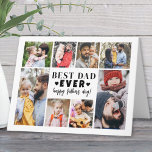 Best Dad Ever Photo Collage Father's Day Card<br><div class="desc">Personalised "Best Dad Ever" Father's Day Card. Celebrate Dad with this bold, folded Father's Day card. The front features "Best Dad Ever" in chunky, bold lettering, all in black, making a strong statement. Below, "Happy Father's Day" is displayed in a simple, clean font. Inside, there is ample space for a...</div>