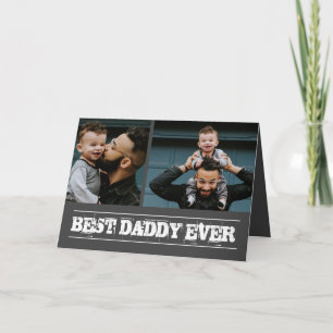 Best Dad Ever Photo Collage Father's Day Card