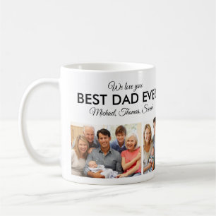 Best Dad Ever Photo Collage Fathers Day Coffee Mug