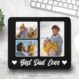 Best Dad Ever Photo Collage Fathers Day Mouse Pad