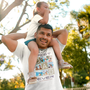 Best Dad Ever Photo Collage Father's Day T-Shirt