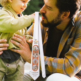Best Dad Ever Photo Collage Modern Fathers Day Tie