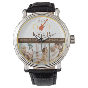 Best Dad Ever Photo Collage Modern Fathers Day Watch