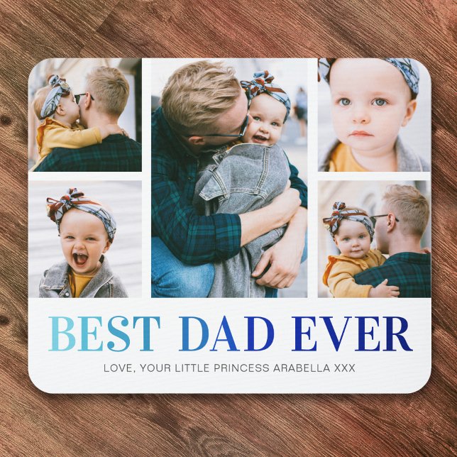 Best Dad Ever Photo Collage Mouse Pad (Creator Uploaded)