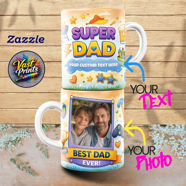 Best Dad Ever Photo Collage Mugs (Best Dad Ever Photo Collage Mugs)