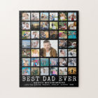 BEST DAD EVER Photo Collage Name Black