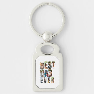 Best Dad Ever | Photo Collage Placeholder Template Key Ring