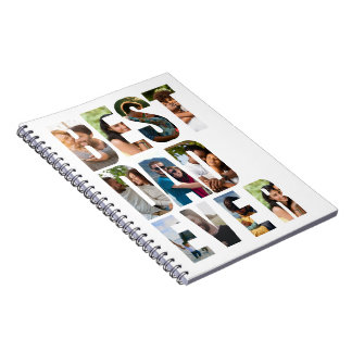 Best Dad Ever | Photo Collage Placeholder Template Notebook