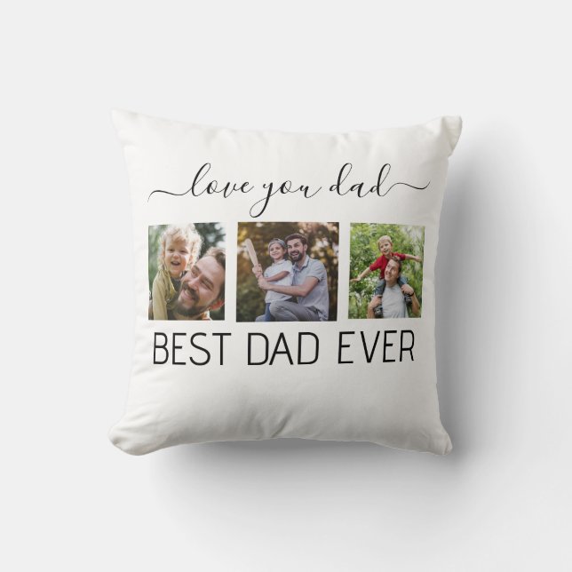 Best Dad Ever Photo  Cushion (Front)