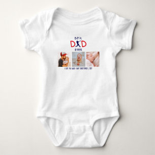 Best Dad Ever Photo Cute Newborn 1st Fathers Day Baby Bodysuit