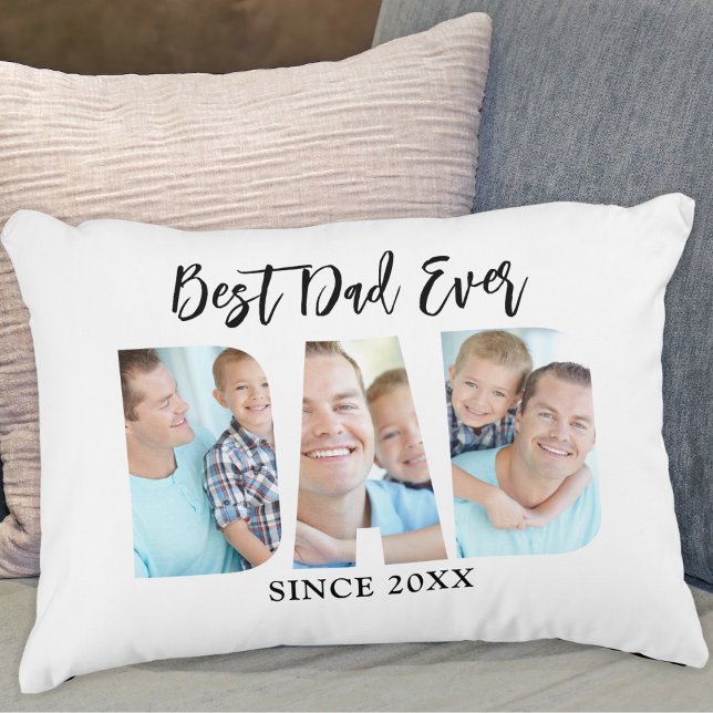 Best Dad Ever Photo Decorative Cushion (Creator Uploaded)