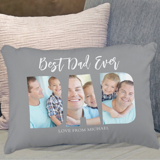 Best Dad Ever Photo Decorative Cushion (Creator Uploaded)