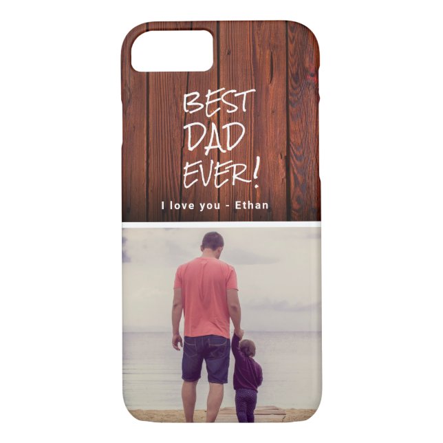 Best Dad Ever Photo Father's Day Case-Mate iPhone Case (Back)