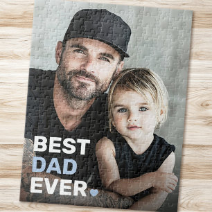 Best dad ever photo heart fathers day jigsaw puzzle