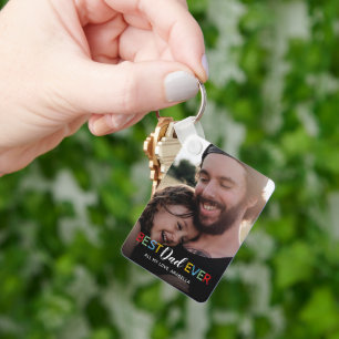 Best Dad Ever Photo Key Ring