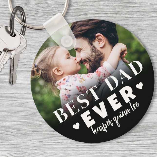 Best Dad Ever Photo Key Ring (Best Dad Ever Photo keychain)