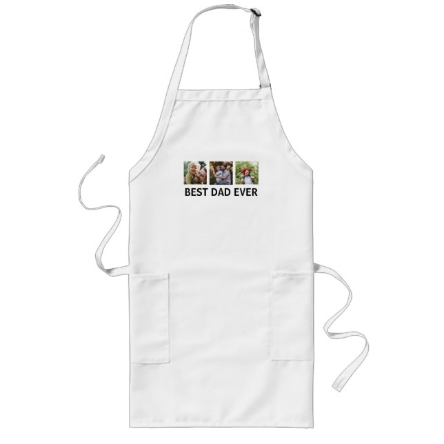 Best Dad Ever Photo  Long Apron (Front)