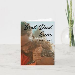 best dad ever photo love simple minimal text date card