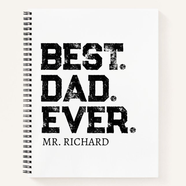 Best Dad Ever Photo On Backside Father's Day Gift Notebook (Front)