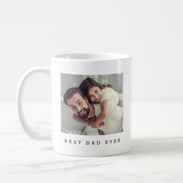 Best Dad Ever Photo Personalised Coffee Mug (Left)