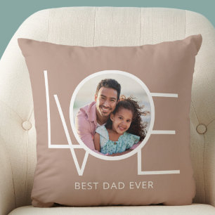 Best Dad Ever Photo Personalised Cushion