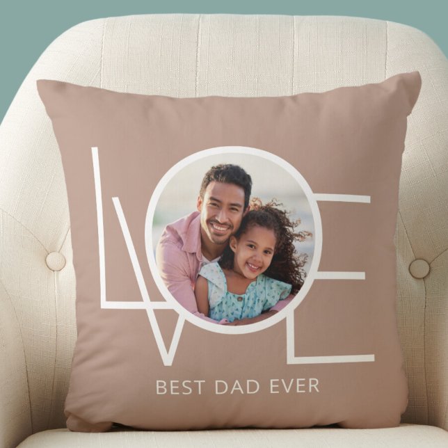 Best Dad Ever Photo Personalised Cushion (Creator Uploaded)