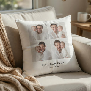 Best Dad Ever Photo   Personalised Father’s Day Cushion
