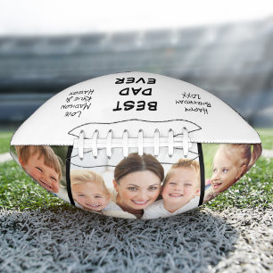 Best Dad Ever Photo Personalized Football