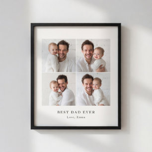 Best Dad Ever Photo Poster   Personalised Gift 