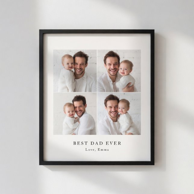 Best Dad Ever Photo Poster | Personalised Gift  (Creator Uploaded)