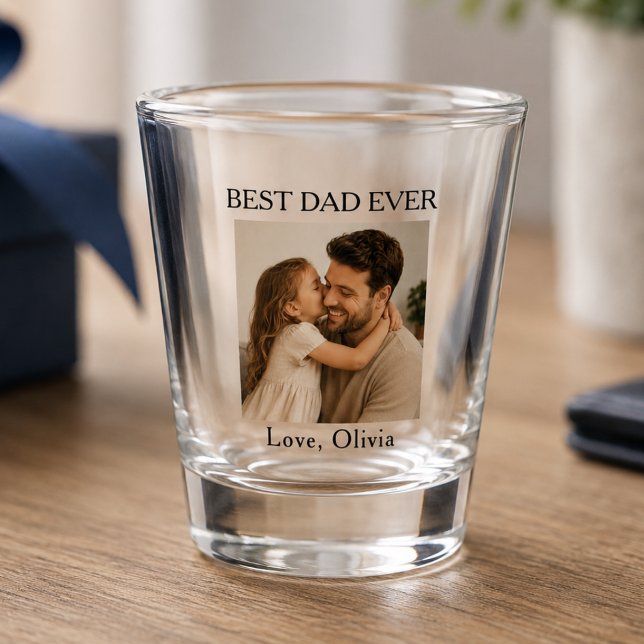 Best Dad Ever Photo Shot Glass (Creator Uploaded)