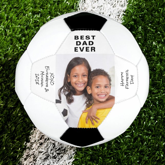 Best Dad Ever Photo Soccer Ball (Creator Uploaded)