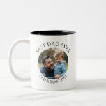 Best Dad Ever | Photo Template Personalised Two-Tone Coffee Mug<br><div class="desc">A great gift for Father's Day or a birthday! A coffee mug that you can upload your favourite photo to,  along with text,  "Best Dad Ever" and the chlid's name and date.</div>