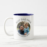 Best Dad Ever | Photo Template Personalised Two-Tone Coffee Mug<br><div class="desc">A great gift for Father's Day or a birthday! A coffee mug that you can upload your favourite photo to,  along with text,  "Best Dad Ever" and the chlid's name and date.</div>