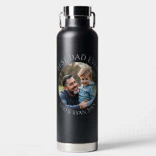 Best Dad Ever   Photo Template Personalised Water Bottle
