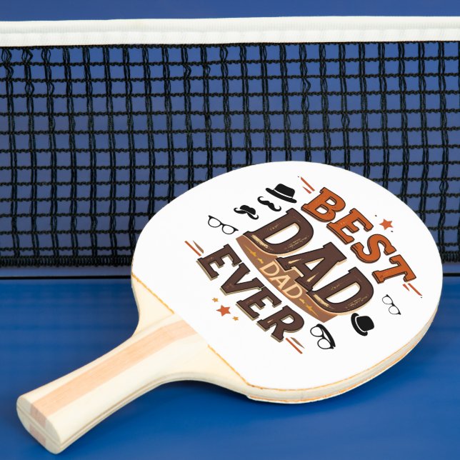 Best Dad Ever Ping Pong Paddle – Custom Gift (Insitu)