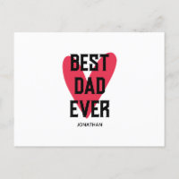 Best Dad Ever Pink Heart Father's Day
