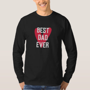 Best Dad Ever Pink Heart Father's Day T-Shirt