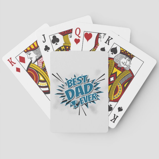 Best Dad Ever Playing Cards (Back)