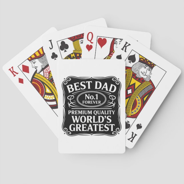 Best Dad Ever Playing Cards (Back)