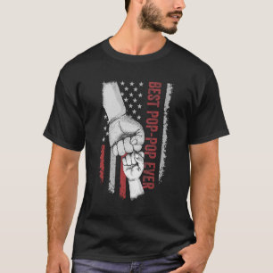 Best Dad Ever Pop Pop American Flag For Dad T-Shirt