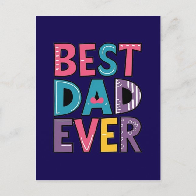 Best Dad Ever  Postcard (Front)