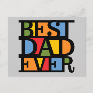 BEST DAD EVER postcard