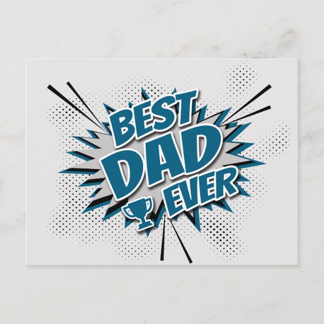 Best Dad Ever Postcard (Front)