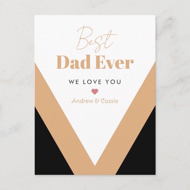 Best dad ever postcard (Front)