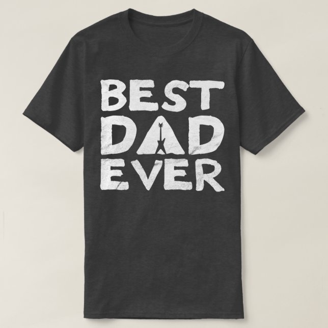 Best Dad Ever Razorback Guitar T-Shirt (Design Front)