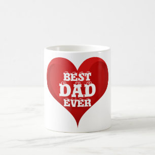 Best Dad Ever Red Heart Love Mug