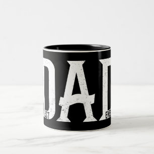 Best Dad Ever Retro Minimal Father's day Gift Two-Tone Coffee Mug